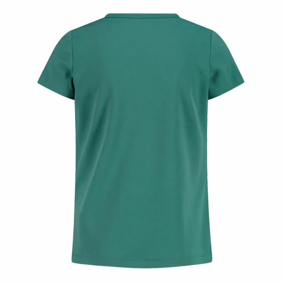T-shirt girocollo con logo CMP da bambina
