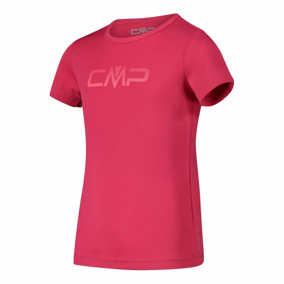 T-shirt girocollo con logo CMP da bambina