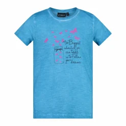 T-shirt in cotone slub jersey da bambina