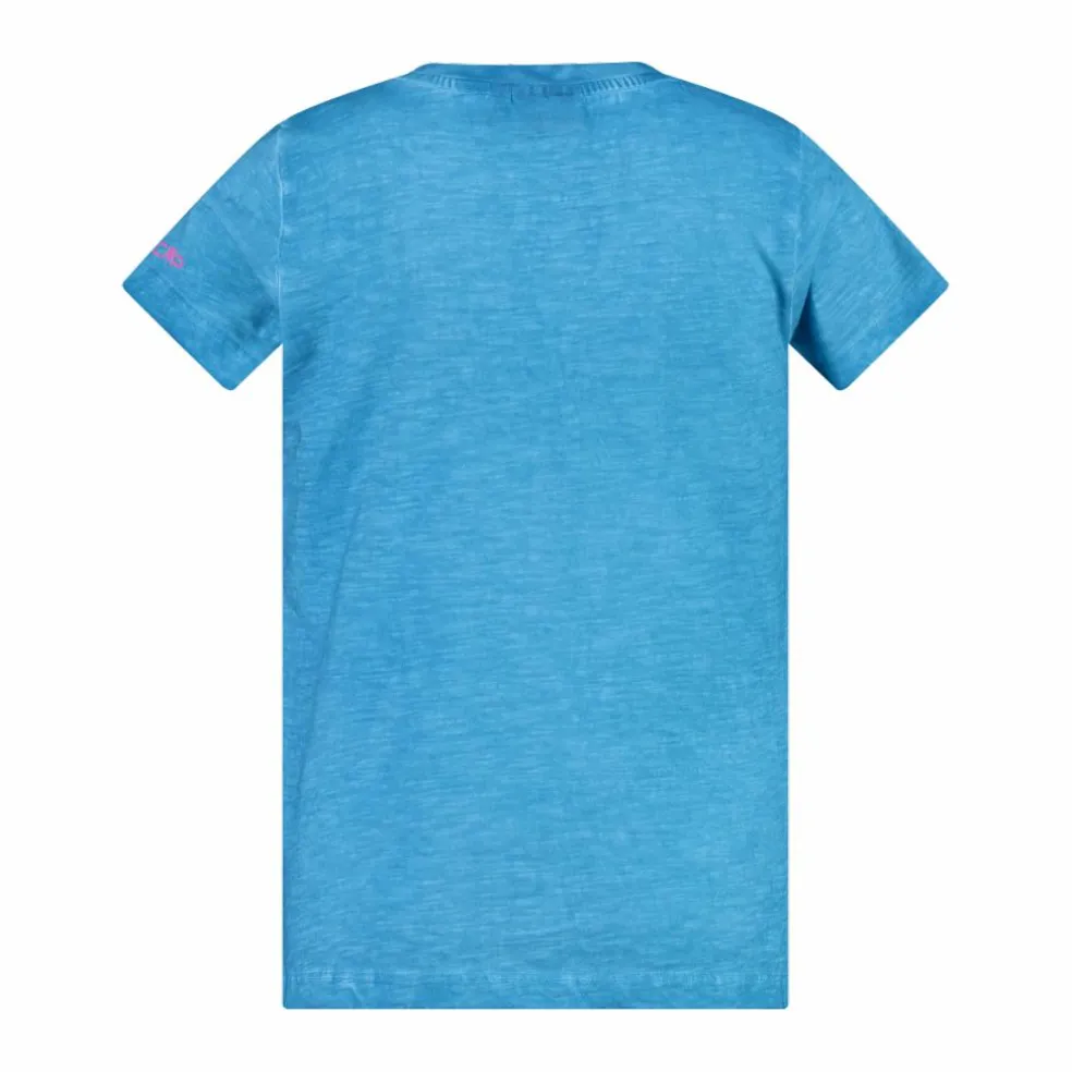 T-shirt in cotone slub jersey da bambina