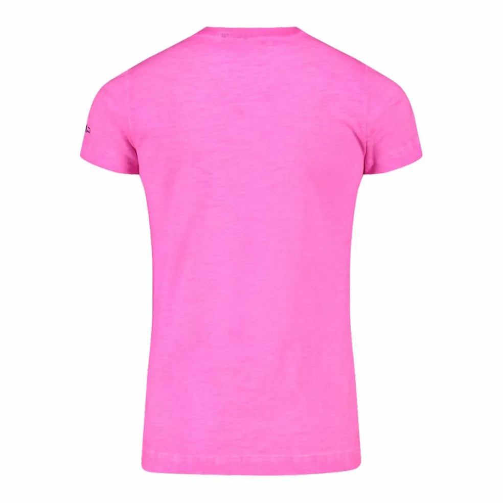 T-shirt in cotone slub jersey da bambina