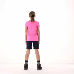 T-shirt in tessuto tecnico con stampa sul fronte da bambina