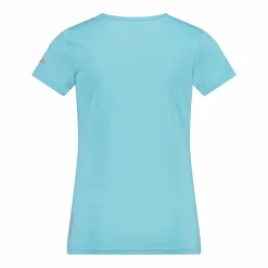 T-shirt in tessuto tecnico con stampa sul fronte da bambina
