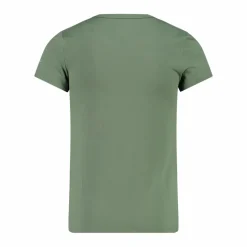 T-shirt in tessuto tecnico con stampa sul fronte da bambina