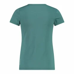 T-shirt in tessuto tecnico con stampa sul fronte da bambina