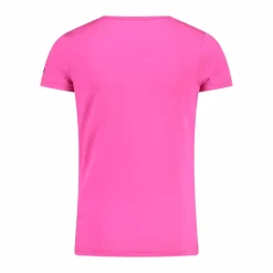 T-shirt in tessuto tecnico con stampa sul fronte da bambina
