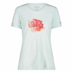 T-shirt piquet con stampa sul fronte da donna