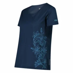 T-shirt piquet con stampa sul fronte da donna
