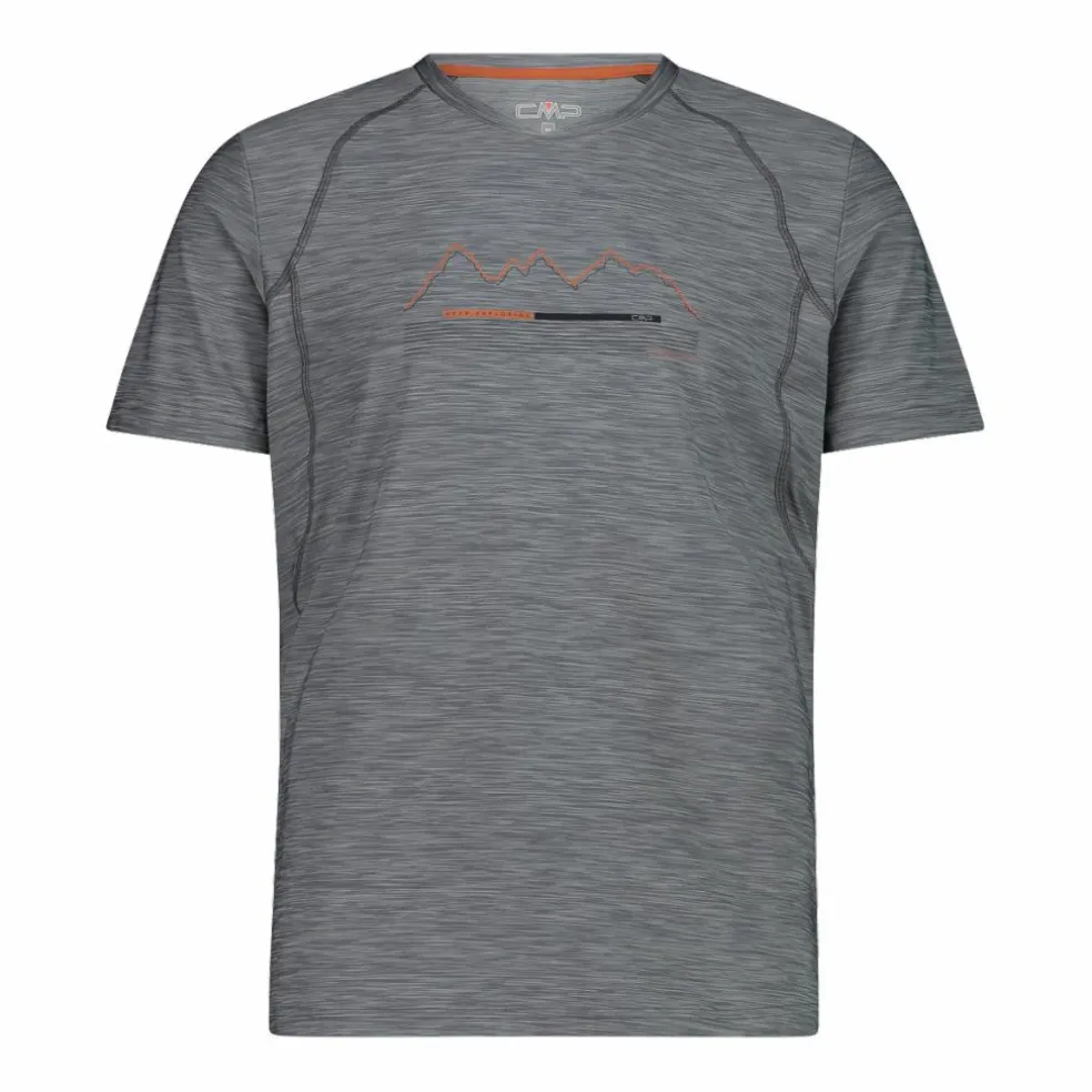 T-shirt stampata in jersey stretch