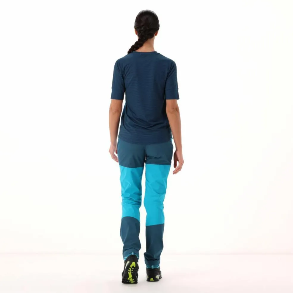 T-shirt tecnica a maniche corte con fantasia da Donna