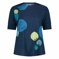 T-shirt tecnica a maniche corte con fantasia da Donna