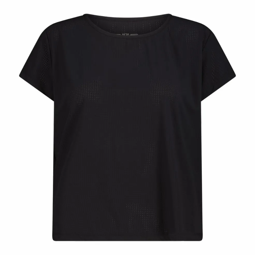T-shirt tecnica a maniche corte tinta unita da Donna