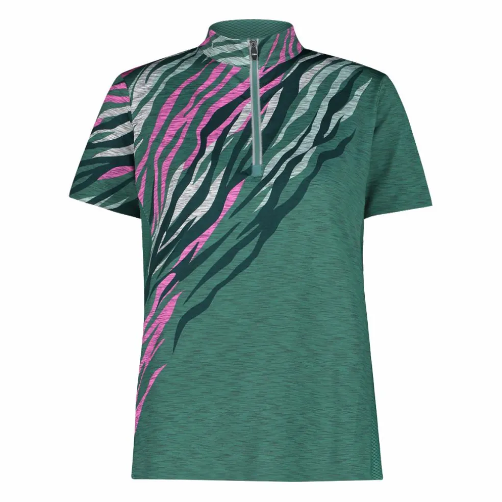 T-Shirt tecnica a mezza zip da ciclismo da Donna