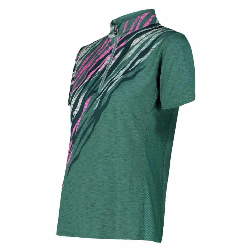 T-Shirt tecnica a mezza zip da ciclismo da Donna