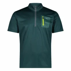 T-Shirt tecnica a mezza zip con taschino da ciclismo da Uomo