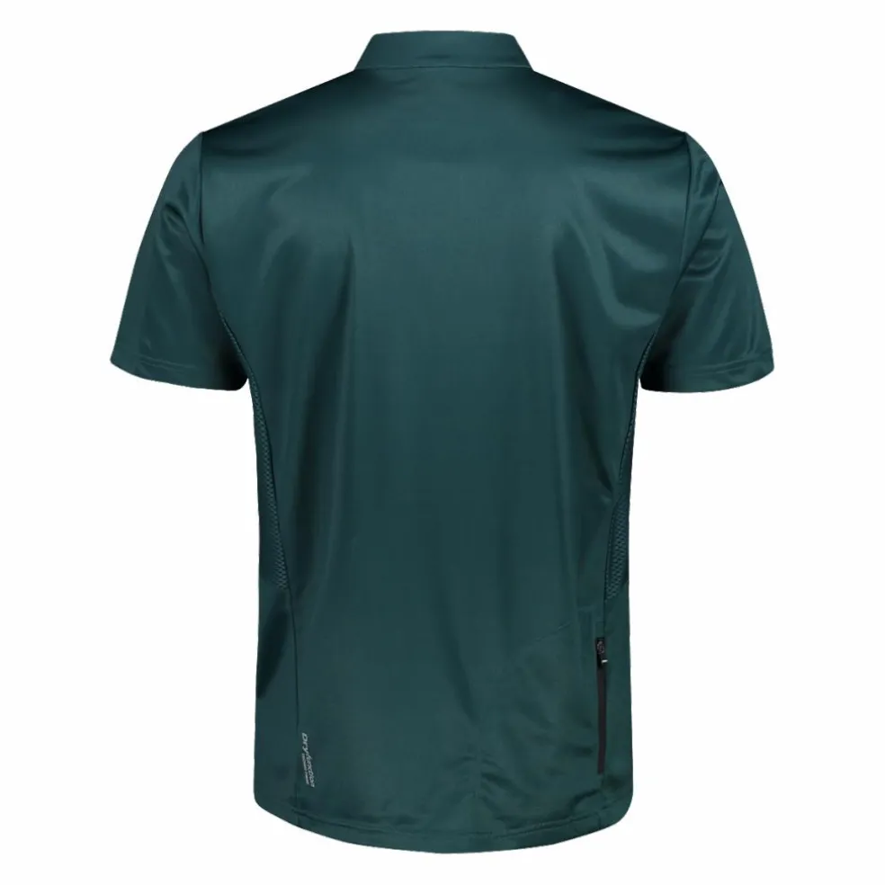 T-Shirt tecnica a mezza zip con taschino da ciclismo da Uomo