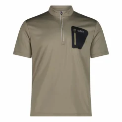 T-Shirt tecnica a mezza zip con taschino da ciclismo da Uomo