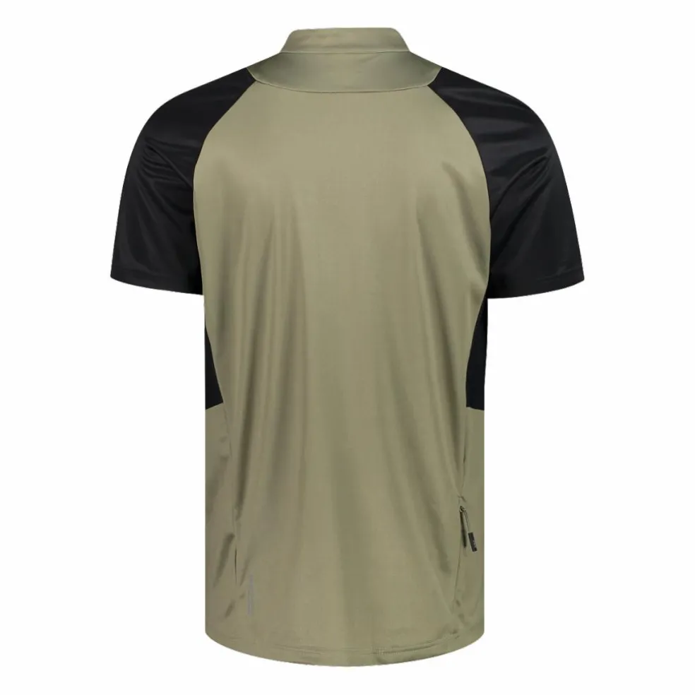 T-shirt tecnica da ciclismo con mezza zip da Uomo