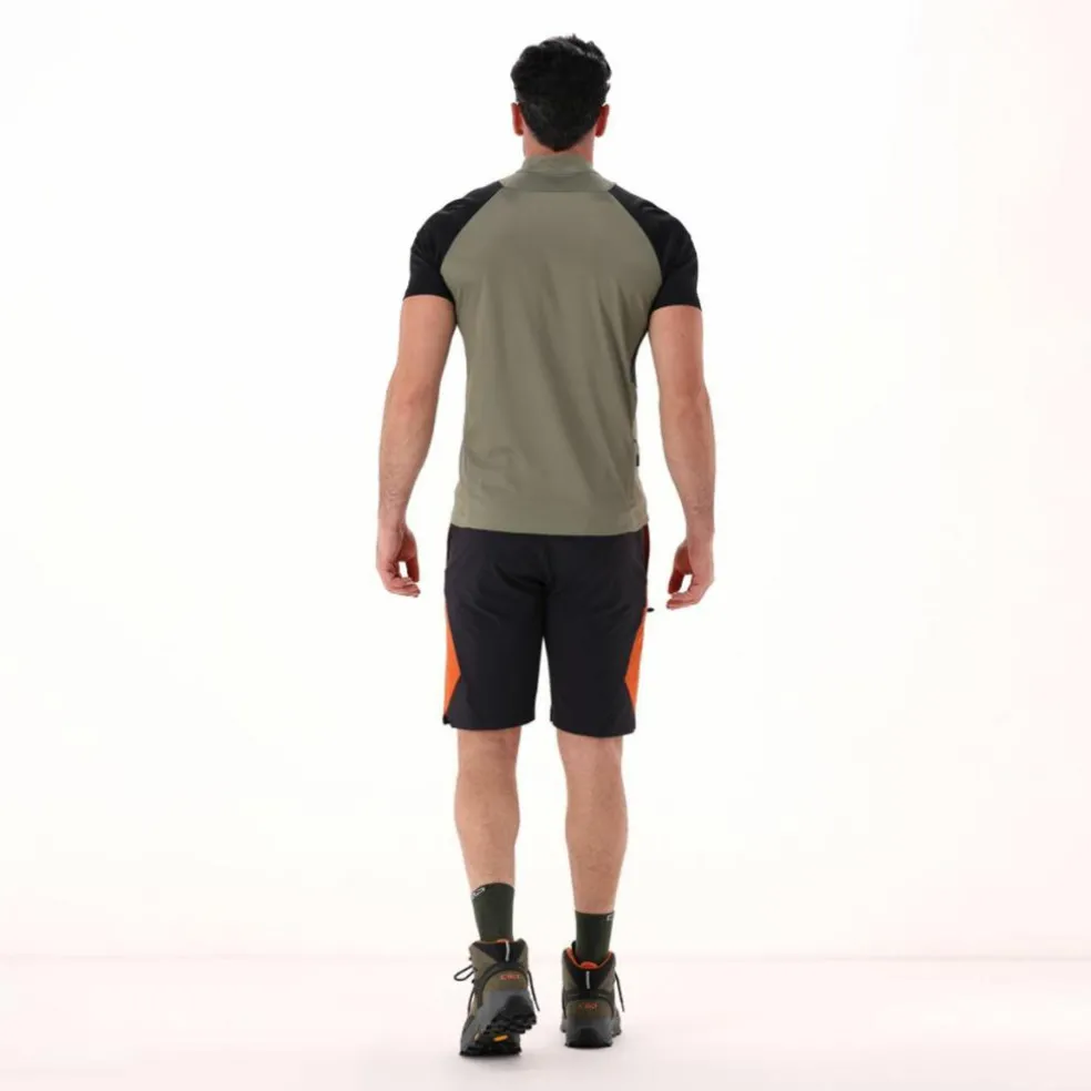 T-shirt tecnica da ciclismo con mezza zip da Uomo
